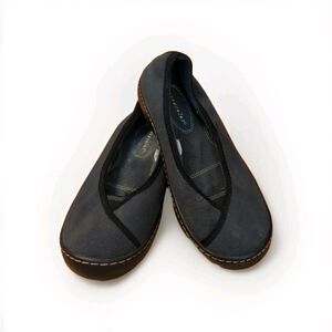 Terrasoles Rainier Ballet Flats Womens 7 Gray Black Slip On Comfort Casual